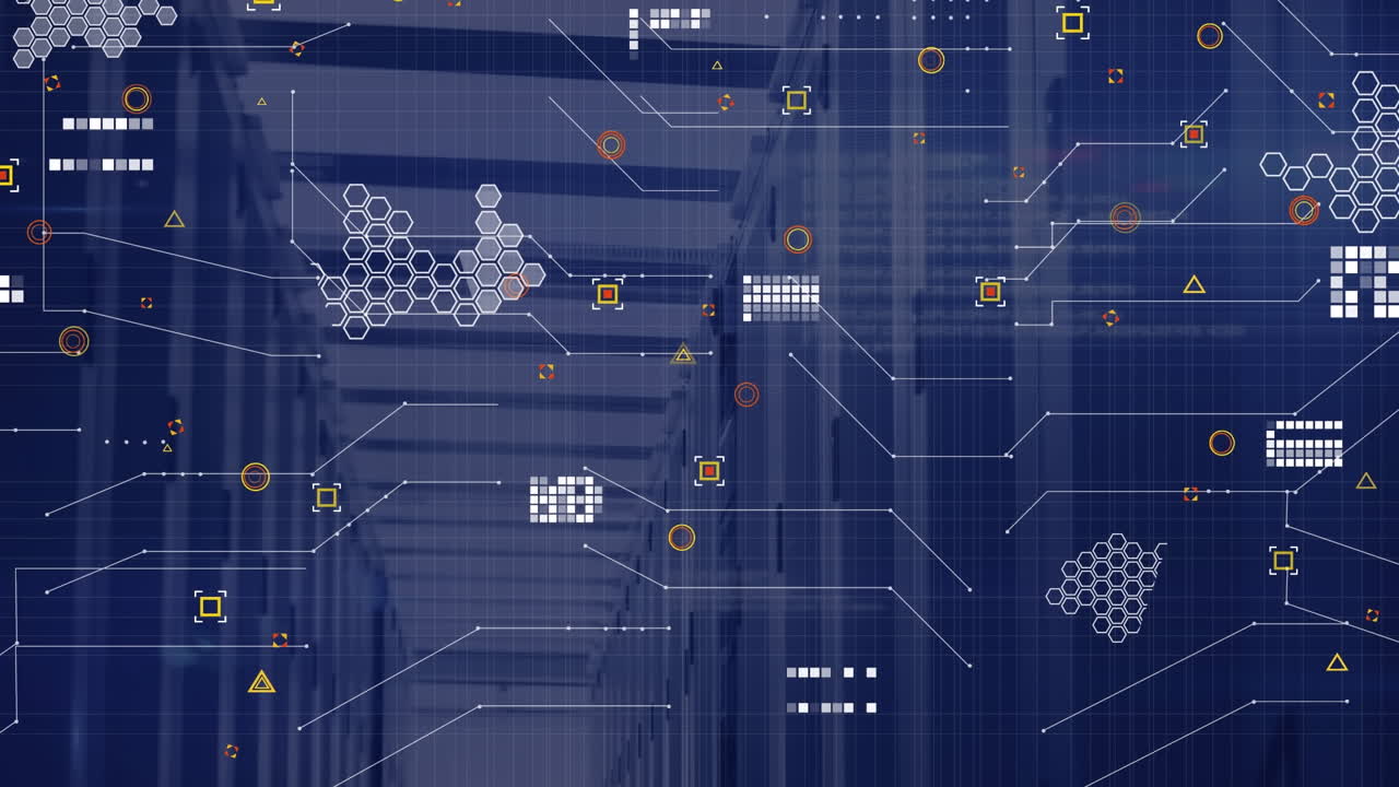 Animation of data processing over computer servers