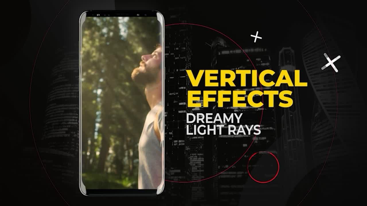 Efekty svislých zasněných světelných paprsků