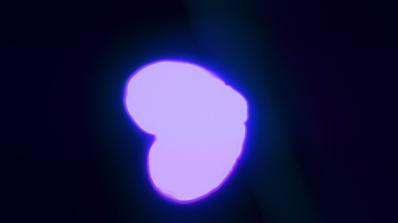 Blue energy heart shapes on a dark background