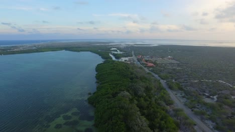 The-lagoon-and-mangroves-of-Lac-Bay-in-Bonaire,-Netherlands-Antilles