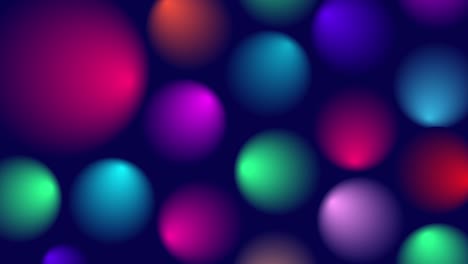 rondas coloridas borrosas en un fondo oscuro en video 4k.