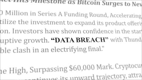 data breach news headline in different articles