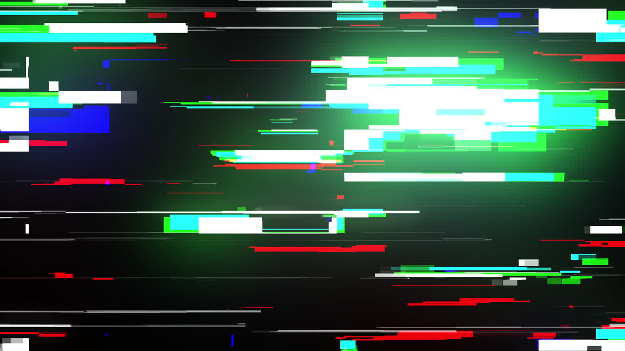 Abstract Digital Glitch Effect with Colorful Static Noise