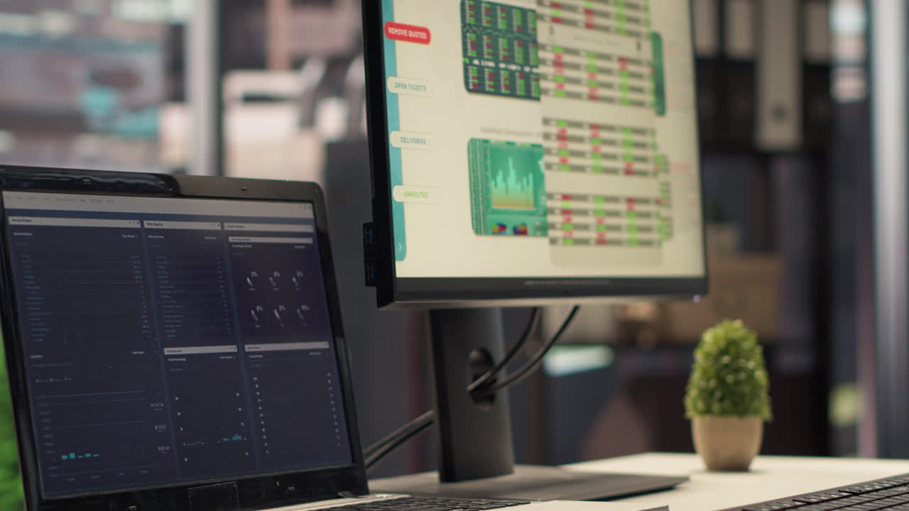 Financial Data Analysis on Multiple Screens