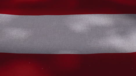 la bandera nacional de austria ondeando