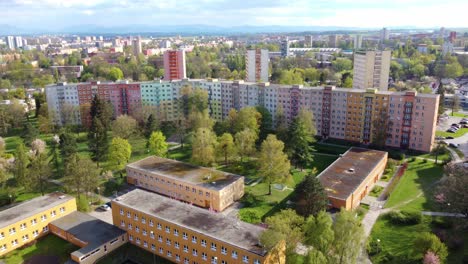 fc baník ostrava - football club - ostrava, czech republic - aerial drone shot