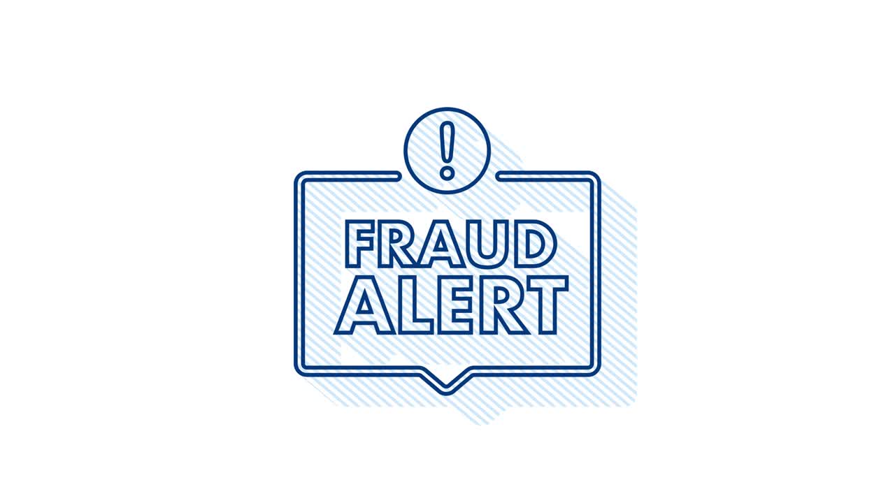 Fraud alert. Security Audit, Virus Scanning, Cleaning, Eliminating Malware, Ransomware. Motion Graphic
