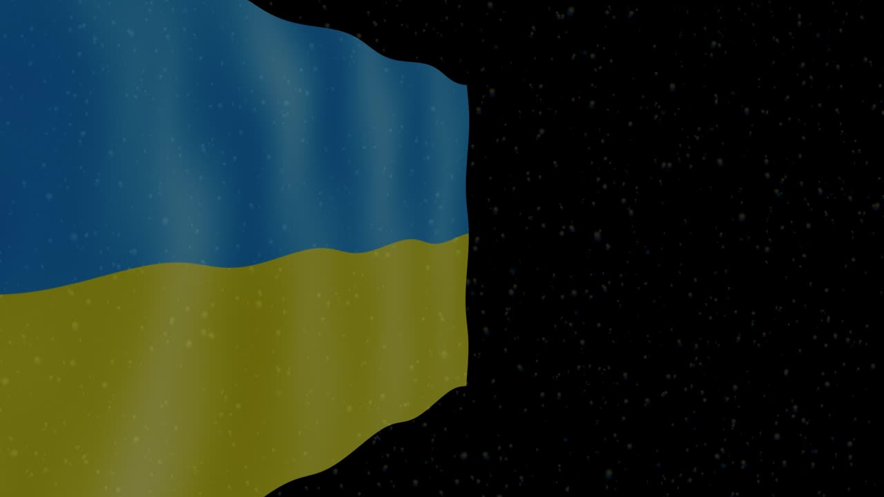 우크라이나의 발은 검은색 바탕에 날아다니며 우크라이나 국가 상징입니다.