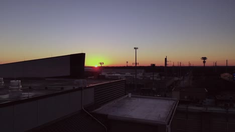 sunset near bicentennial park in atlanta