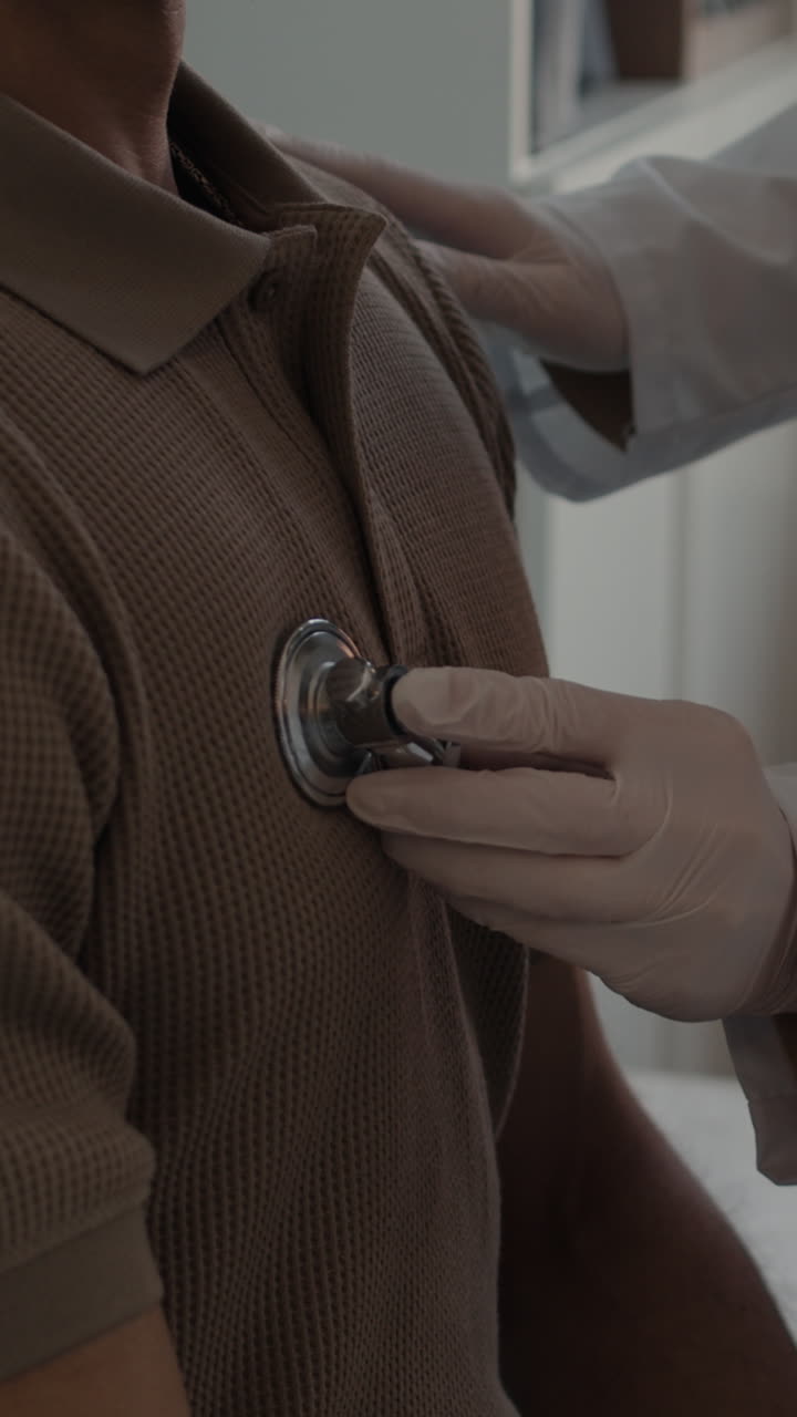 Medical examination with a stethoscope