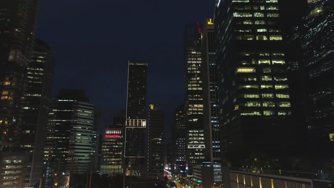 horizonte nocturno de la ciudad