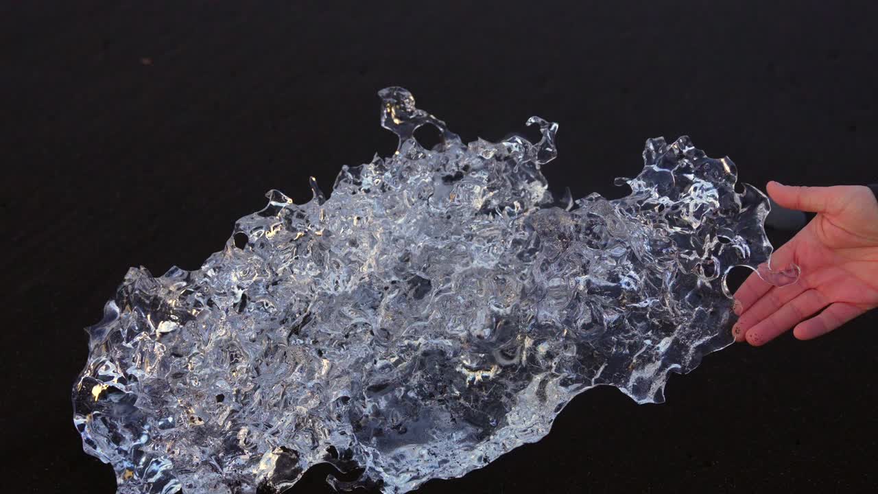Ice on Black Sand Beach