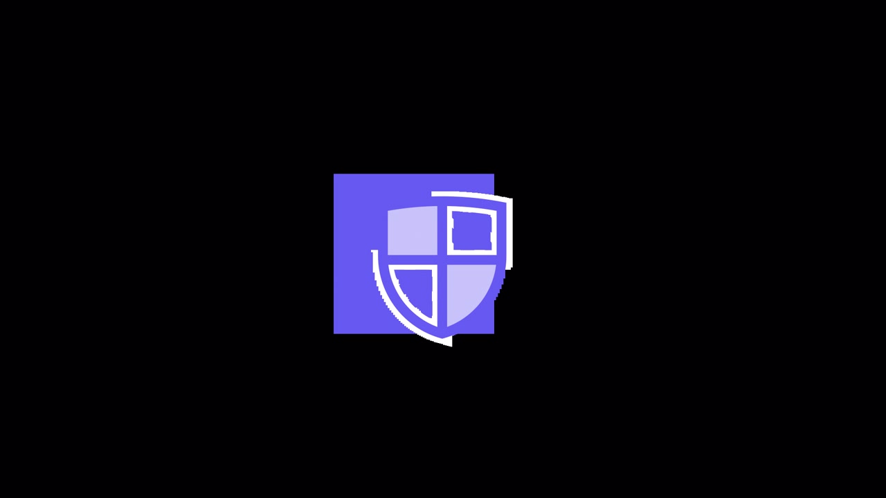 Animated Shield Icon Representing Security and Protection