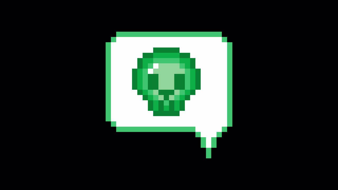 Pixel art animation icon speech bubble scull (5)