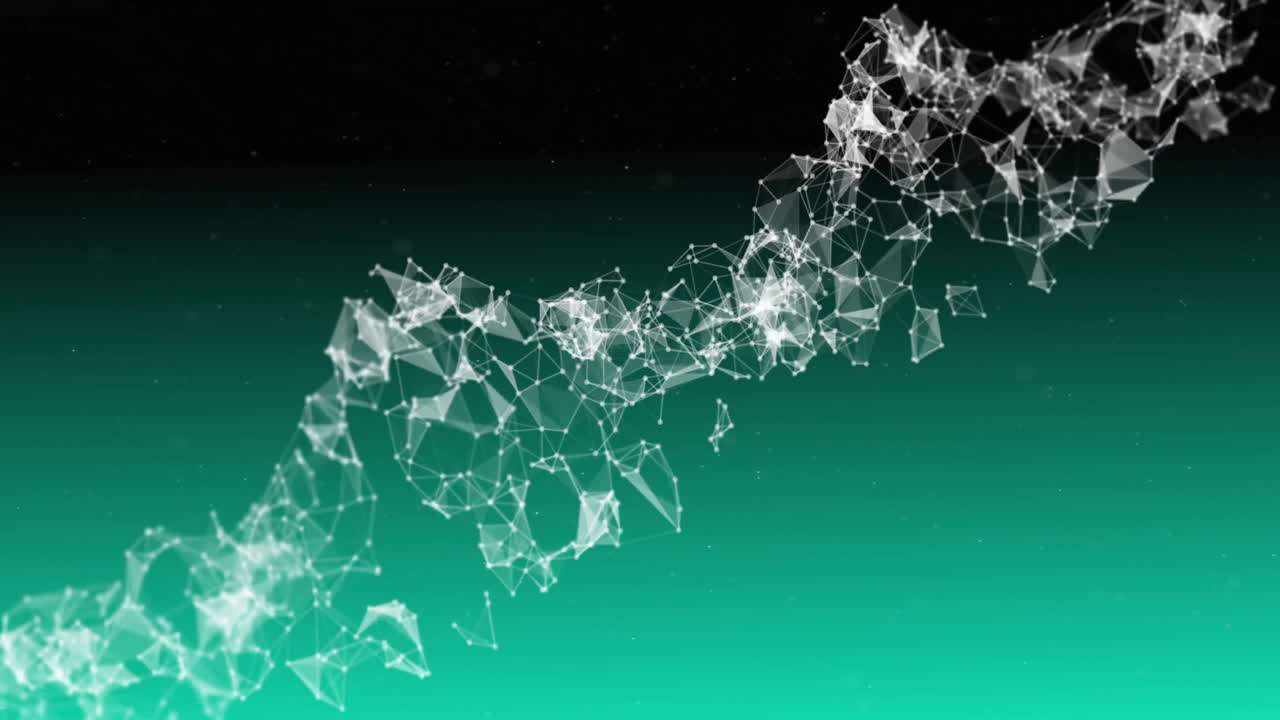 초록색 배경에 있는 dna 가닥의 애니메이션