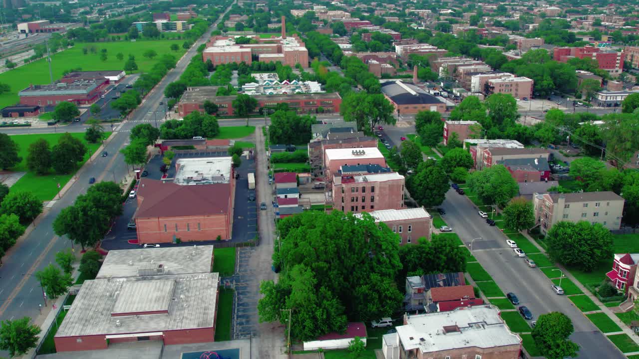 South Side Chicago aerial in the summer 2023