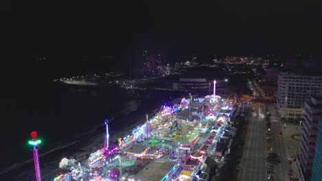 aerial view of an amusement park