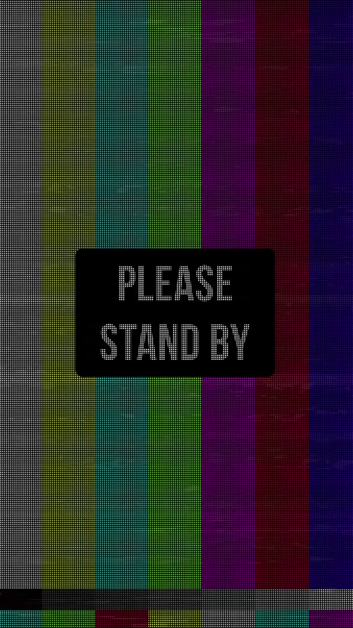 Retro TV Color Bars with Please Stand By Message