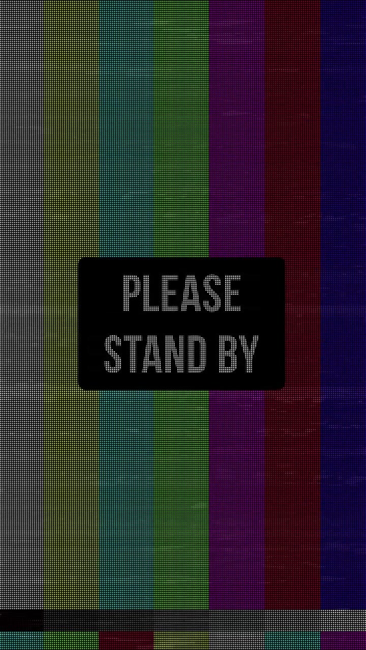 Retro TV Color Bars with Please Stand By Message