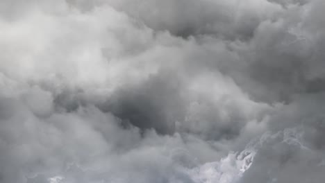 4k clouds close up on sky with thunderstorm