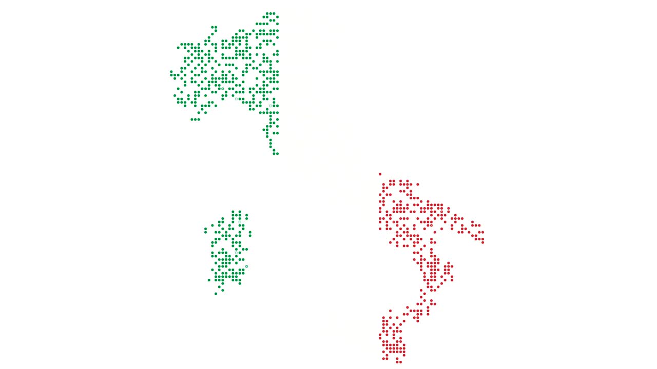 Map and flag of Italy