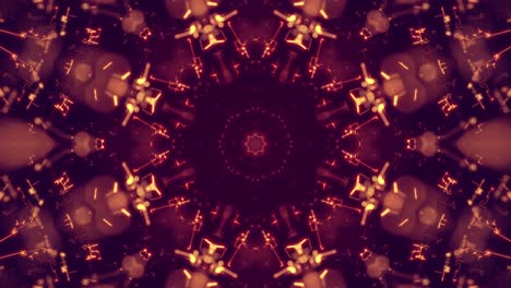 patrón simétrico rojo líquido como un caleidoscopio con ondas. video en bucle vertical