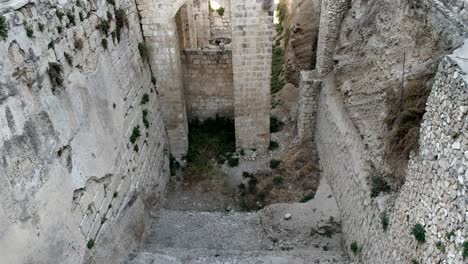 close up of the pool of bethesda ruins in jerusalem