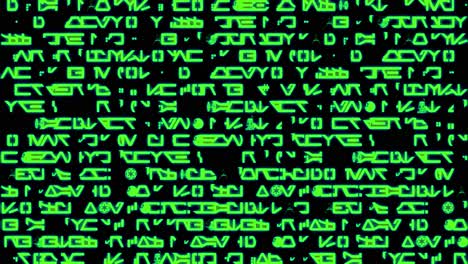 Rows-Of-Symbols-And-Code-Scroll-On-A-Black-Screen