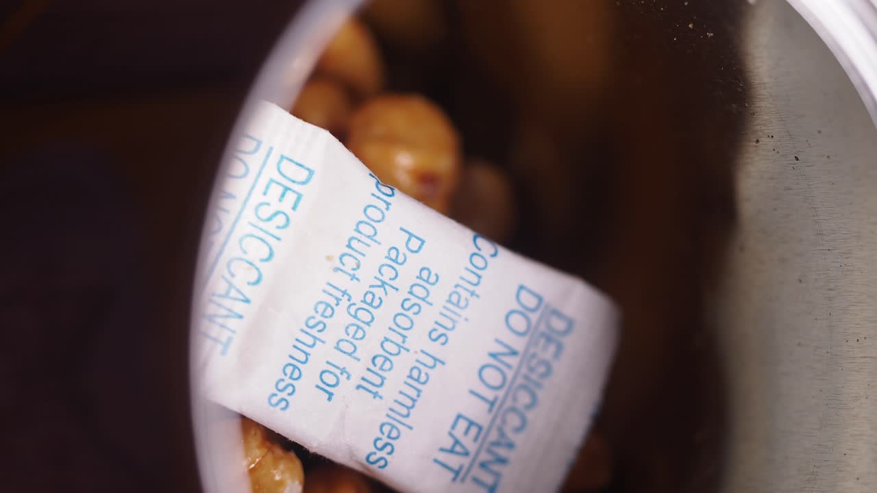 Desiccant Packet Inside Food Container