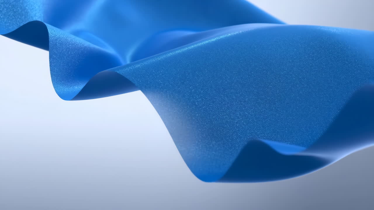 Abstract Blue Flowing Fabric Background
