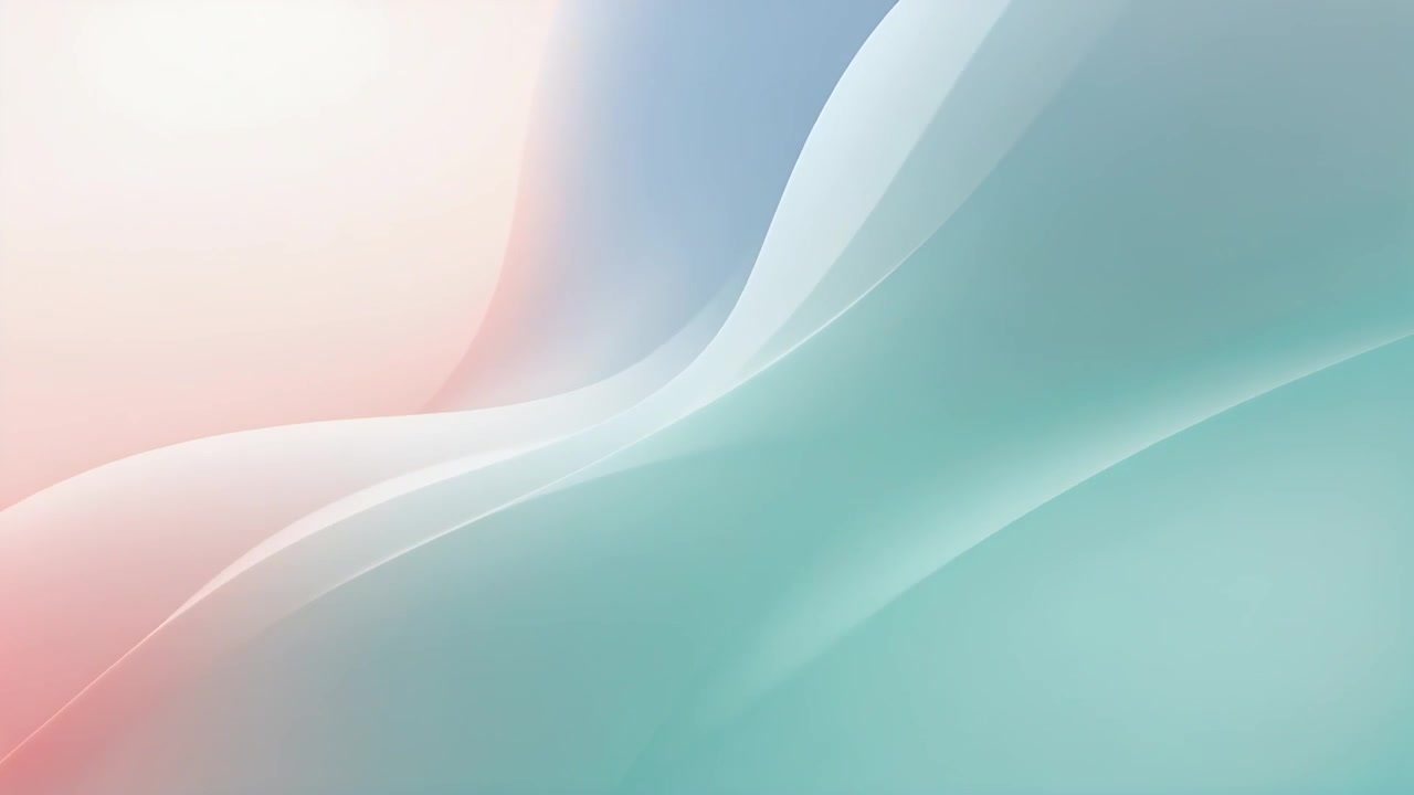 播放开始，分层半透明波浪流淌在数字背景上，作为UI标题。