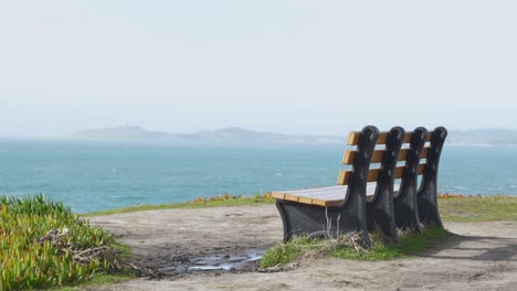 bench on the beach in california