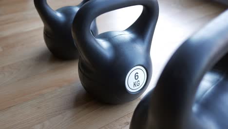 two 6 kg kettlebells