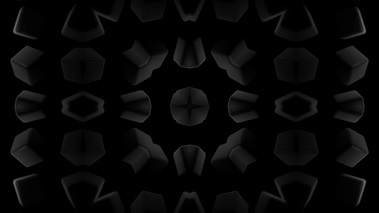 4k abstract looped background with symmetrical square structures of many elements, lighting bulbs, multicolor neon lights. Vj loop for music, festive show or holiday events, festivals or concerts.