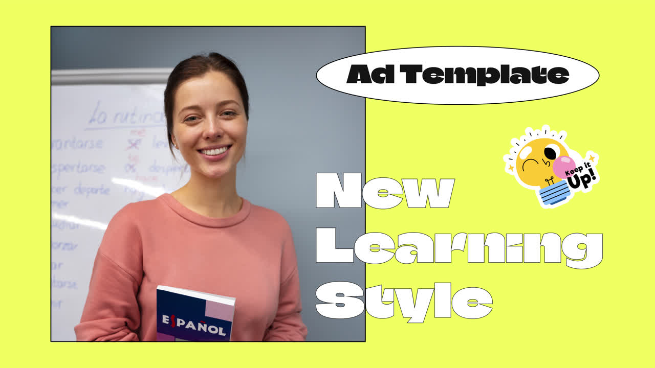 Educational Ad Templates with Teachers and Students