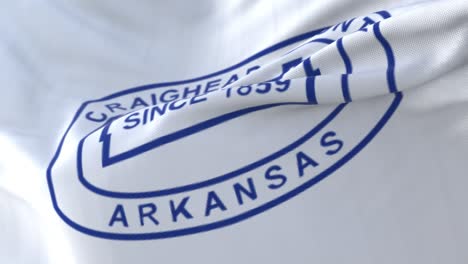 bandera del condado de craighead, estado de arkansas, estados unidos - bucle