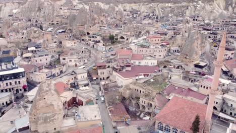 Goreme-town-in-Cappadocia,-Turkey