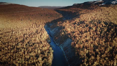 aerial view of the silfar canyon, norway