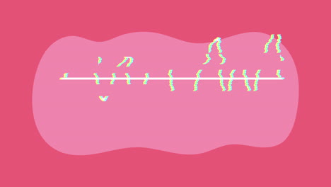 audio waves spectrum in pink background