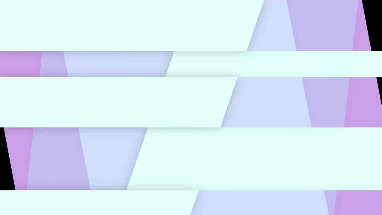Motion graphics astratte geometriche con pannelli pastello scorrevoli
