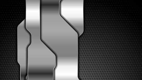 fondo de movimiento de tecnología abstracta metálica plateada