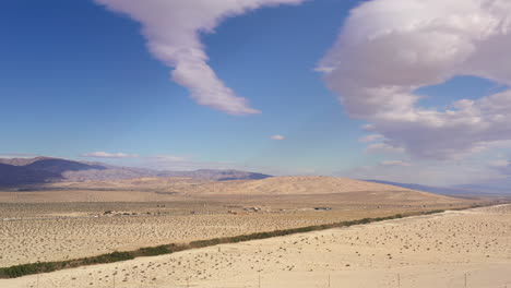 highway near palm springs and coachella valley, aerial view