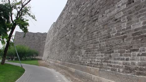 remains of ancient city wall of beijing, china