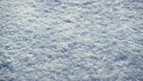 sparkling white snow crystals covering ground wintertime close up. snow shining.