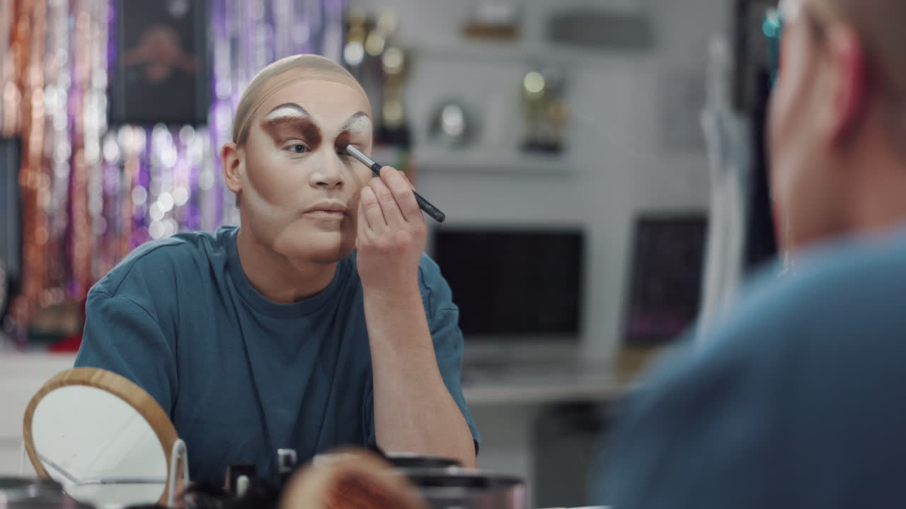 Drag queen makeup transformation