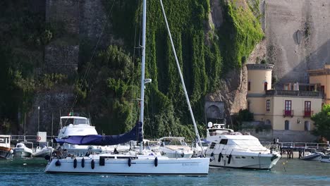 sailboat moving along the scenic sorrento coast