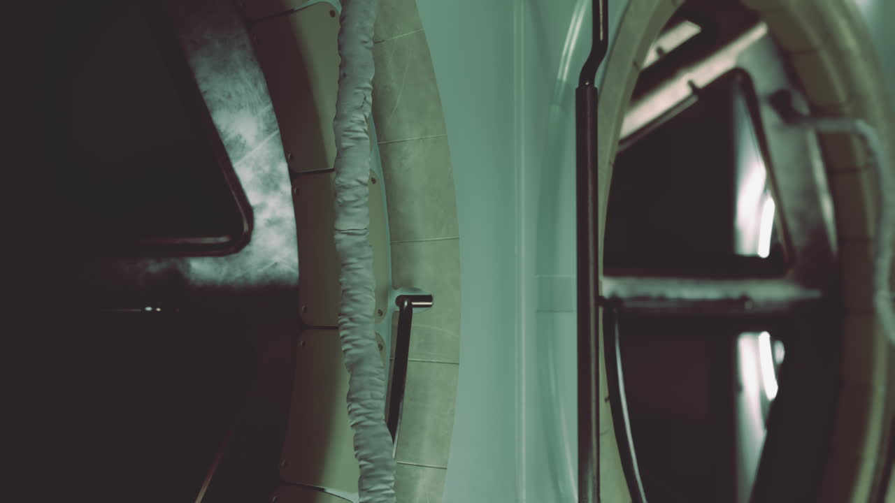 우주선 내부의 클로즈업