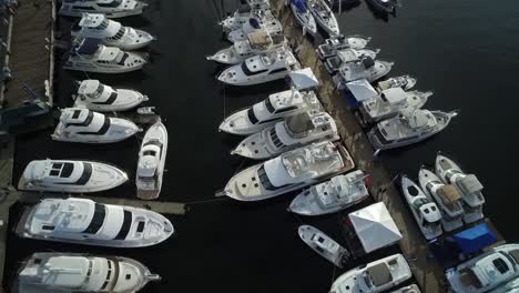 expensive boats and yachts docked at seattle's south lake union dock