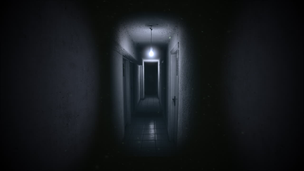 fondo de terror místico con pasillo oscuro de la habitación 2