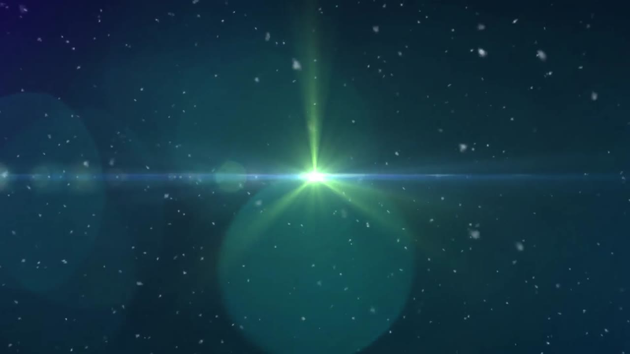 검은 바탕에 녹색 빛 반점이 있습니다.